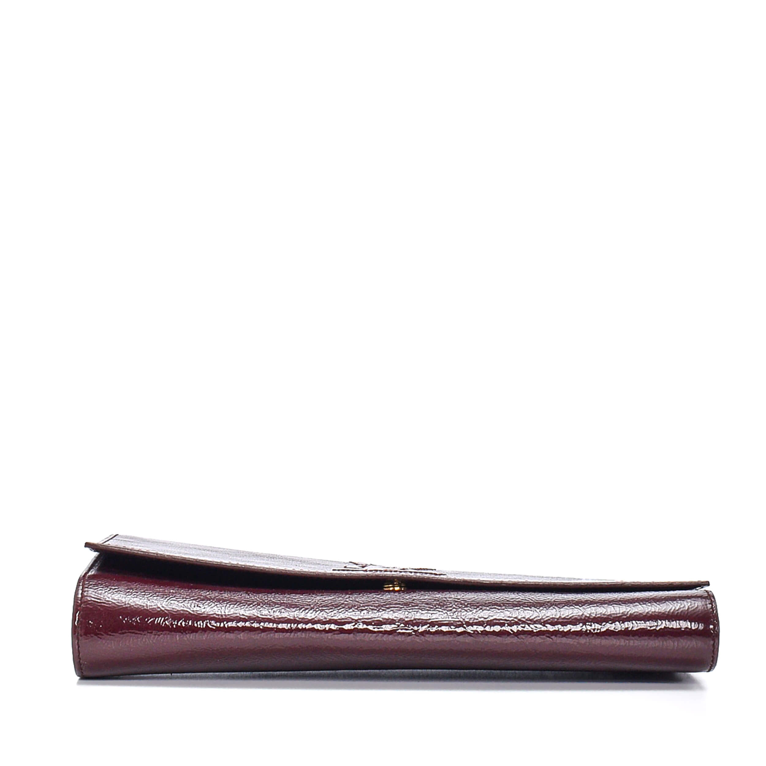 Yves Saint Laurent - Bordeaux Patent Leather  Belle De Jour Clutch